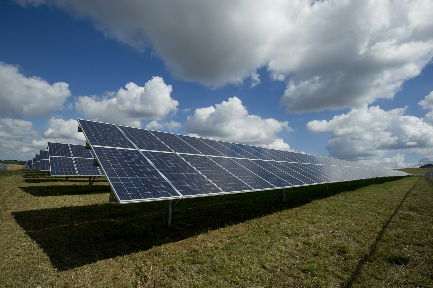 Solar panels installed on a sunny rooftop